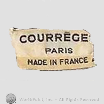 Clothing label : Andre Courreges.