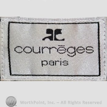 Clothing label : Andre Courreges.