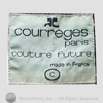 Clothing label : Andre Courreges.