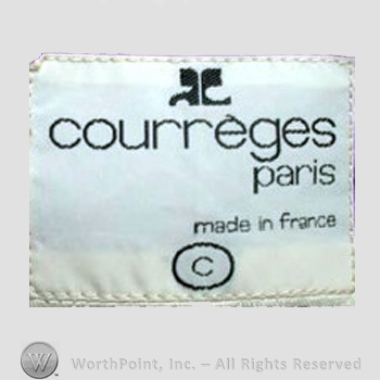Clothing label : Andre Courreges.