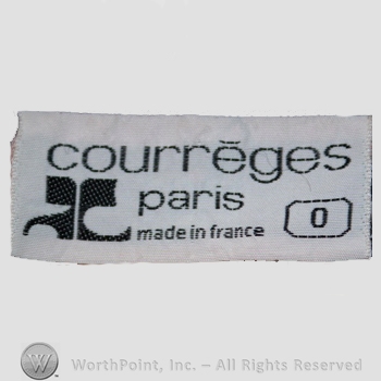Clothing label : Andre Courreges.