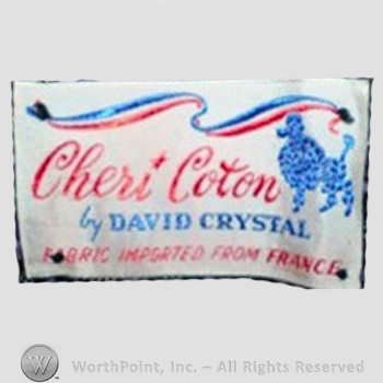 Clothing label : David Crystal .