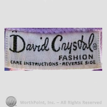 Clothing label : David Crystal .