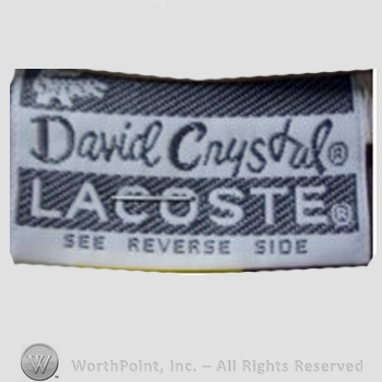 Clothing label : David Crystal .