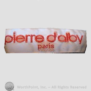 Clothing label : Pierre d&rsquo;Alby .