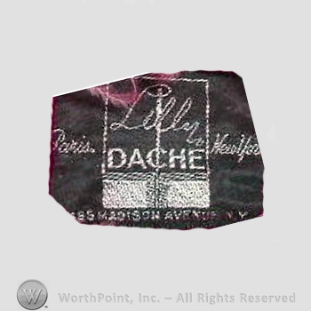 Clothing label : Lilly Dach&eacute;.