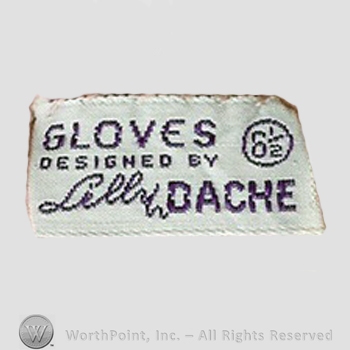 Clothing label : Lilly Dach&eacute;.