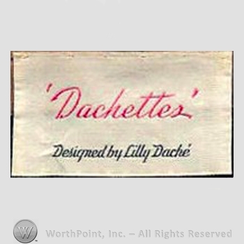 Clothing label : Lilly Dach&eacute;.