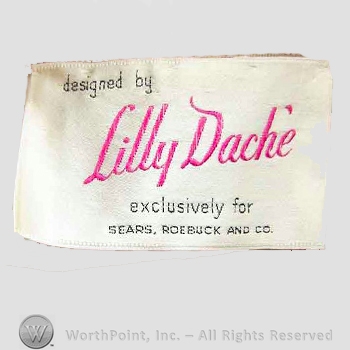Clothing label : Lilly Dach&eacute;.
