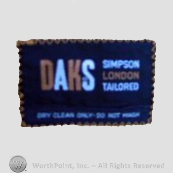 Clothing label : Daks.