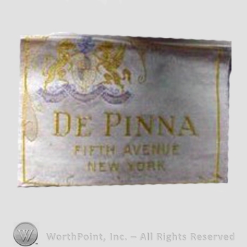 Clothing label : De Pinna.