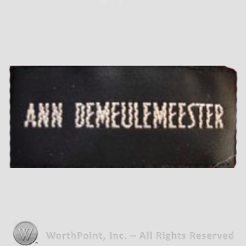 Clothing label : Ann Demeulemeester.