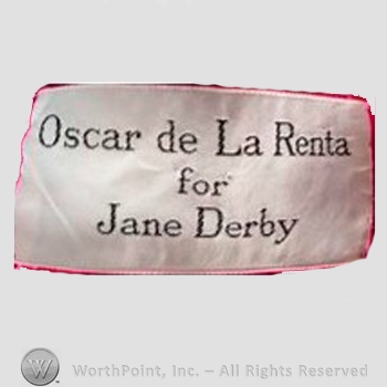 Clothing label : Jane Derby.