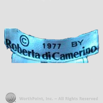Clothing label : Roberta Di Camerino.