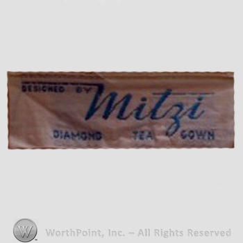 Clothing label : Diamond Tea Gown.