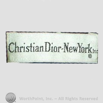 Clothing label : Christian Dior.