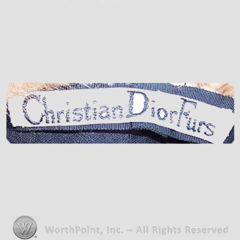 Clothing label : Christian Dior.
