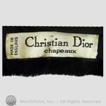 Clothing label : Christian Dior.