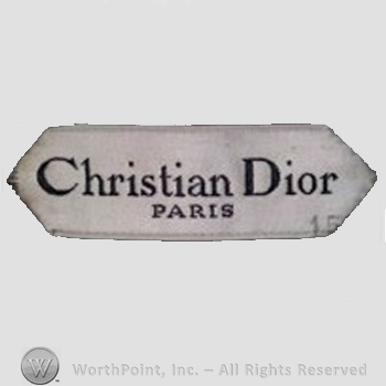Clothing label : Christian Dior.