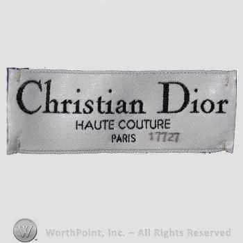 Clothing label : Christian Dior.