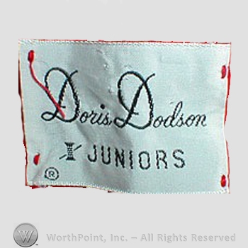 Clothing label : Doris Dodson.