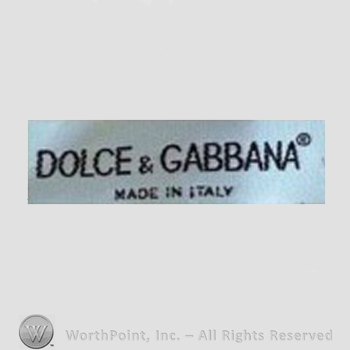 Clothing label : Dolce&Gabbana.
