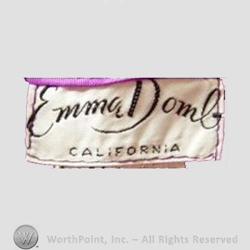 Clothing label : Emma Domb.