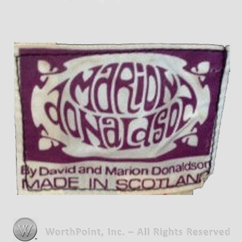Clothing label : Marion Donaldson.