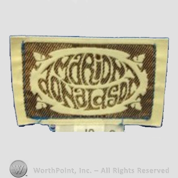 Clothing label : Marion Donaldson.
