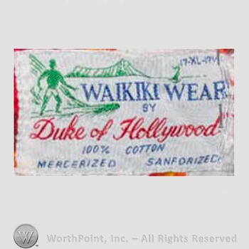 Clothing label : Duke of Hollywood.