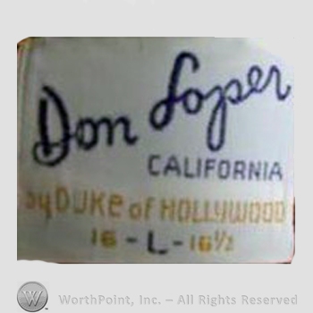 Clothing label : Duke of Hollywood.