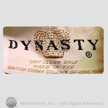 Clothing label : The Dynasty.