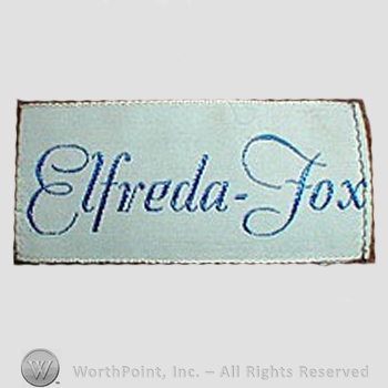 Clothing label :  Elfreda.
