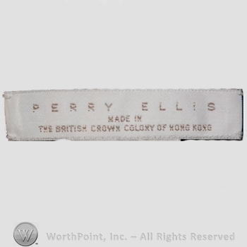 Clothing label : Perry Ellis.