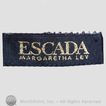 Clothing label : Escada.