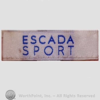 Clothing label : Escada.