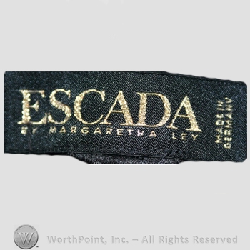 Clothing label : Escada.