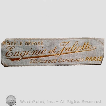 Clothing label : Eugenie Juliette.