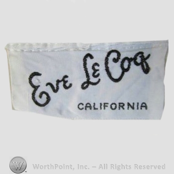 Clothing label : Eve Le Coq.