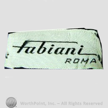 Clothing label : Alberto Fabiani.