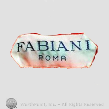 Clothing label : Alberto Fabiani.