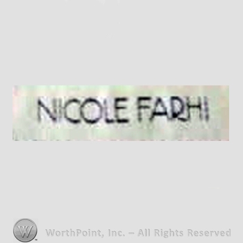 Clothing label : Nicole Farhi.