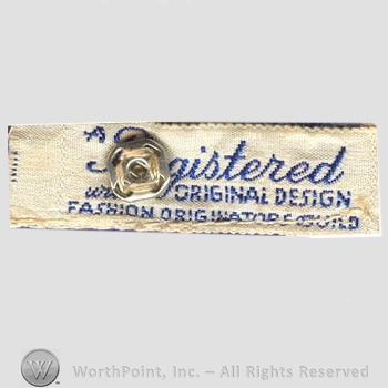 Clothing label : Fashion Originators Guild of America.