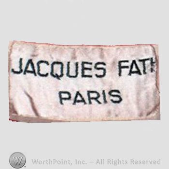 Clothing label : Jacques Fath.