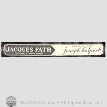 Clothing label : Jacques Fath.