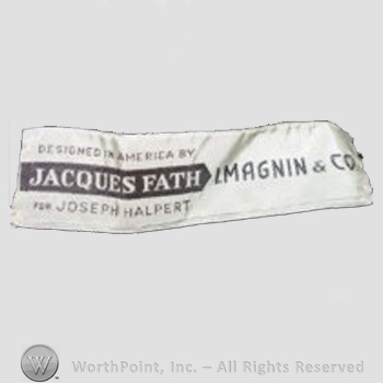 Clothing label : Jacques Fath.