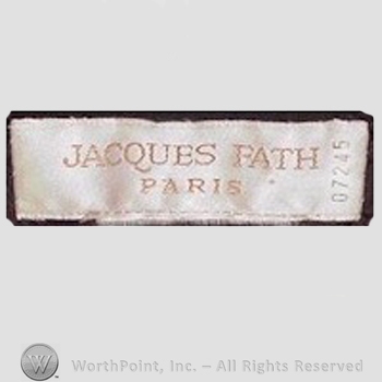 Clothing label : Jacques Fath.