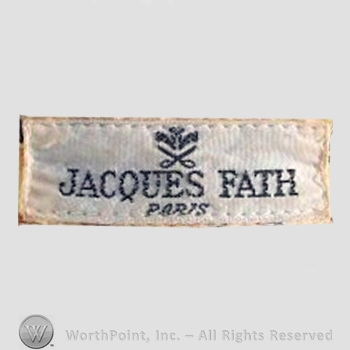 Clothing label : Jacques Fath.