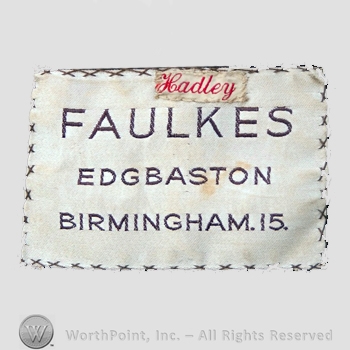 Clothing label : Faulkes Furriers.