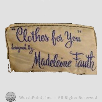 Clothing label : Madeleine Fauth.